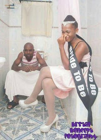 Nigerian Couple Shoot Pre-Wedding Photo In Toilet (See Photo)